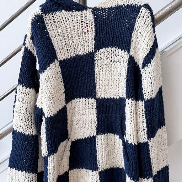 THE ELDER STATESMAN: Men's Hand Knit Squares Hoodie - S/XS - Picture 5 of 6